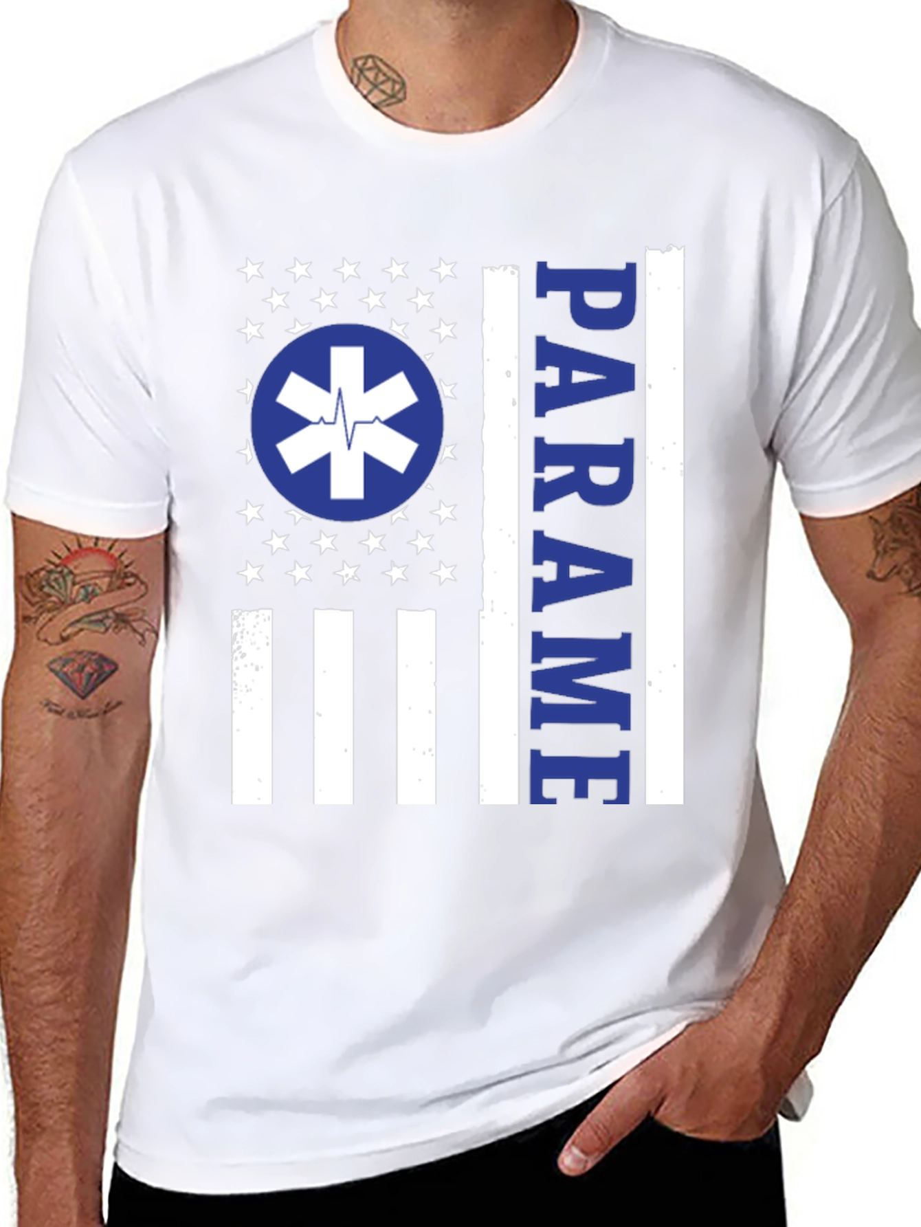 Paramedic American Flag T-Shirt - EMS Support