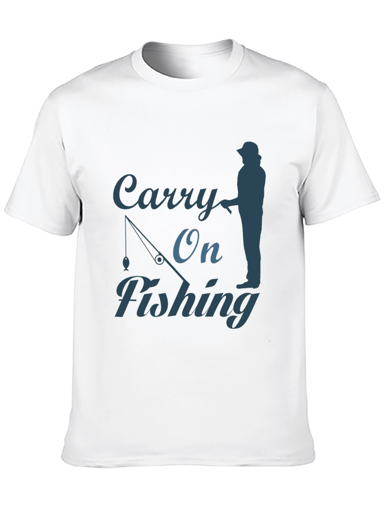 Carry On Fishing Black Graphic T-Shirt