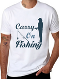 Carry On Fishing Black Graphic T-Shirt