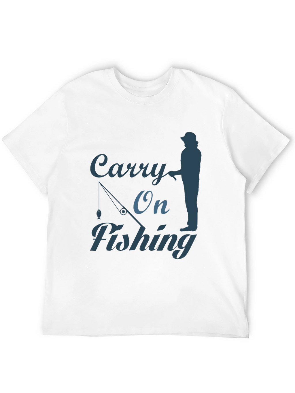 Carry On Fishing Black Graphic T-Shirt