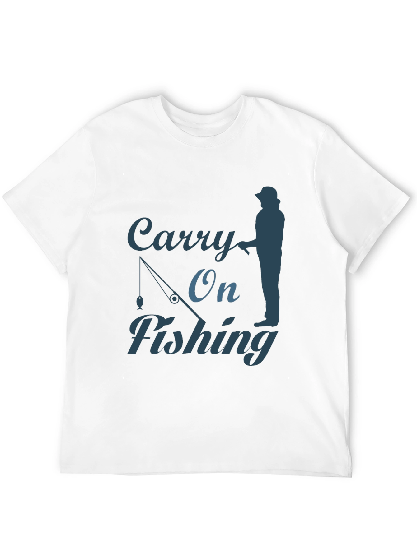 Carry On Fishing Black Graphic T-Shirt