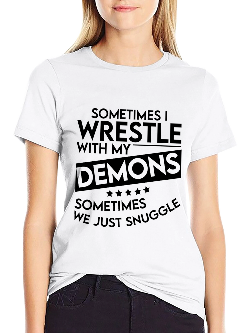 Wrestle Demons Graphic Tee - Black