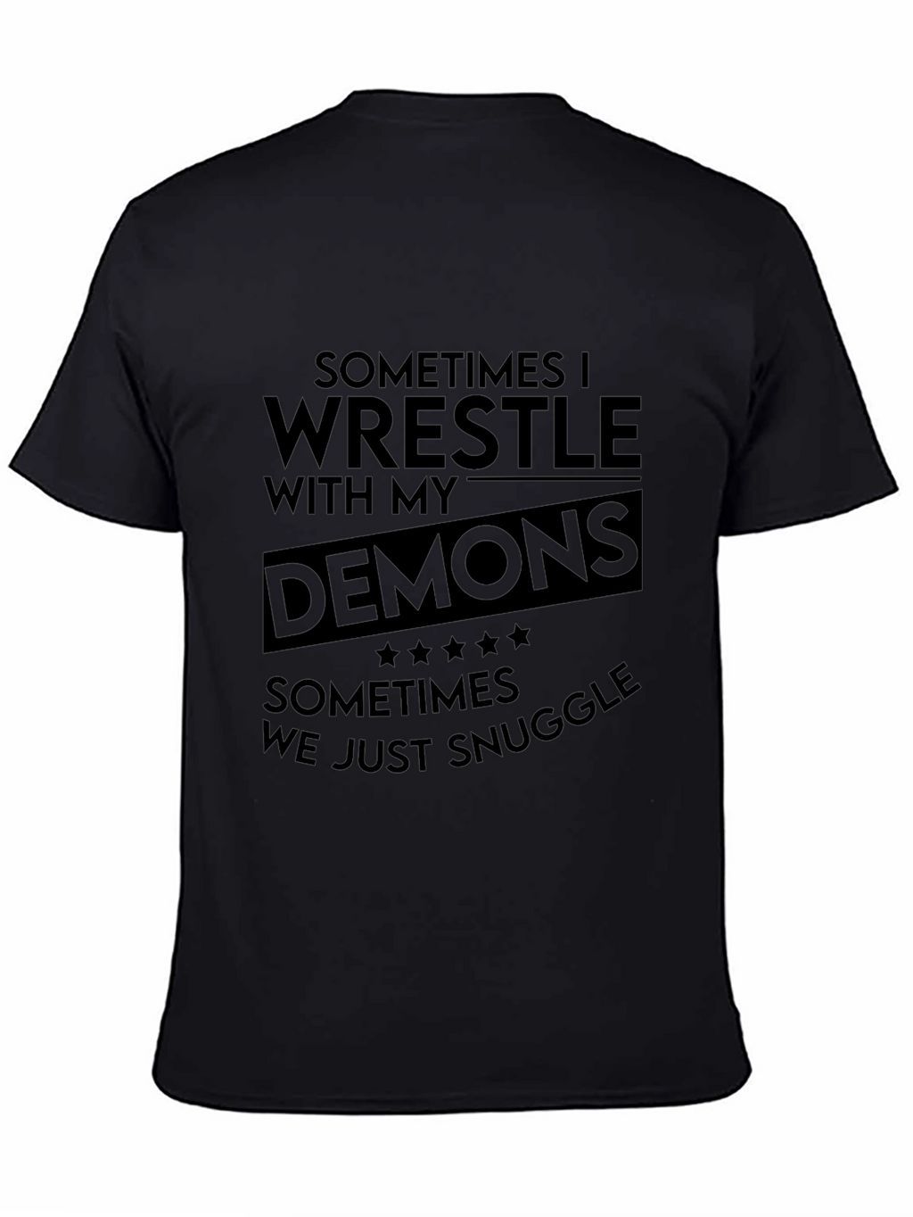 Wrestle Demons Graphic Tee - Black
