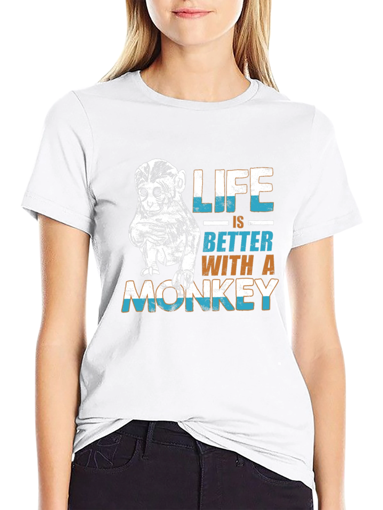 Life is Better Monkey Graphic Tee