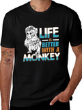 Life is Better Monkey Graphic Tee