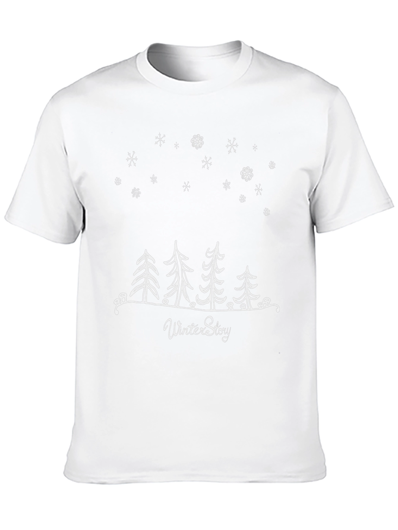 Winter Story Graphic Tee - Stylish Black T-Shirt