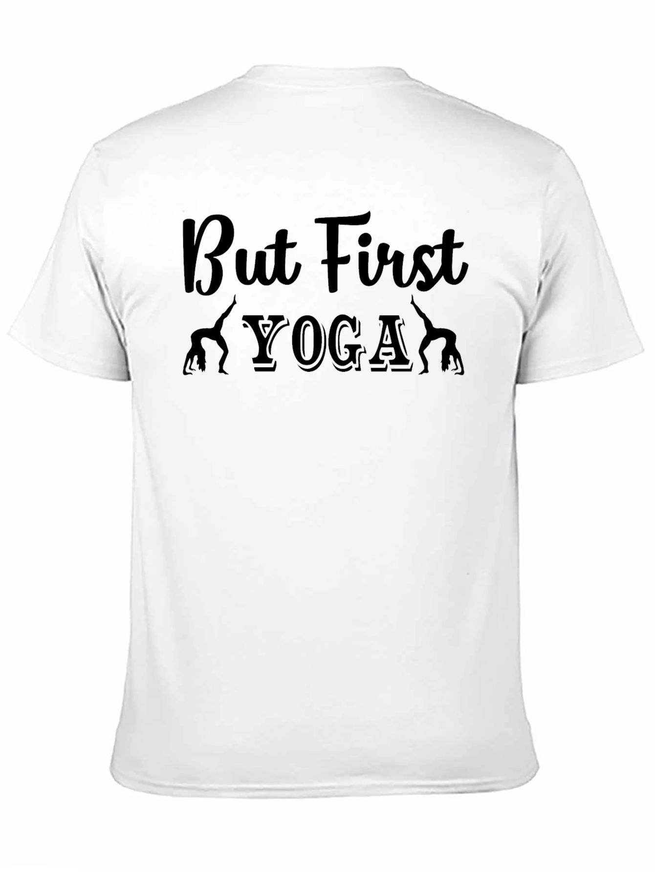But First Yoga Graphic Tee - Unisex Black T-Shirt