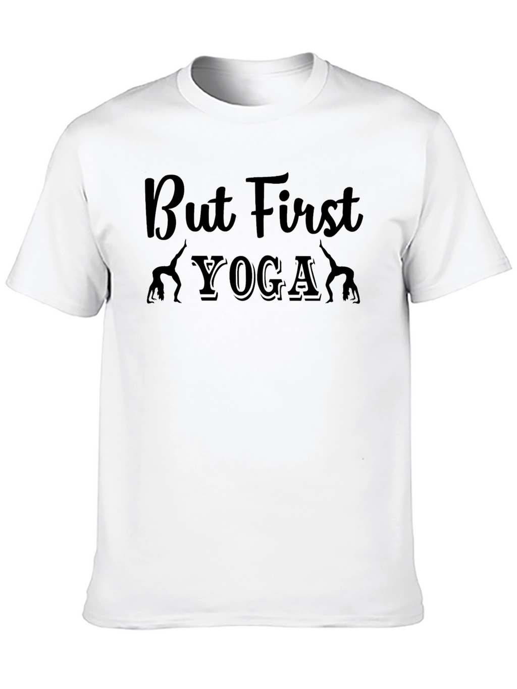 But First Yoga Graphic Tee - Unisex Black T-Shirt