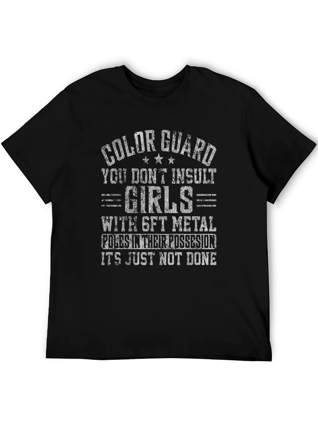 Color Guard Girls With Metal Poles T-Shirt