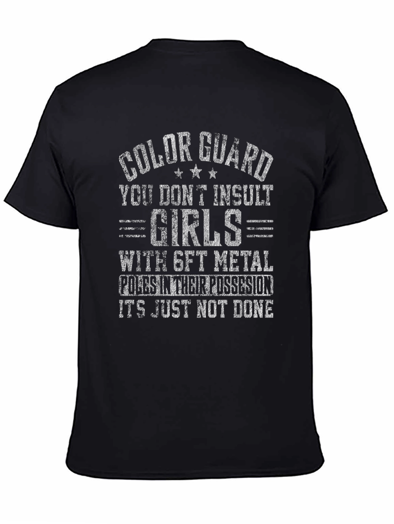 Color Guard Girls With Metal Poles T-Shirt