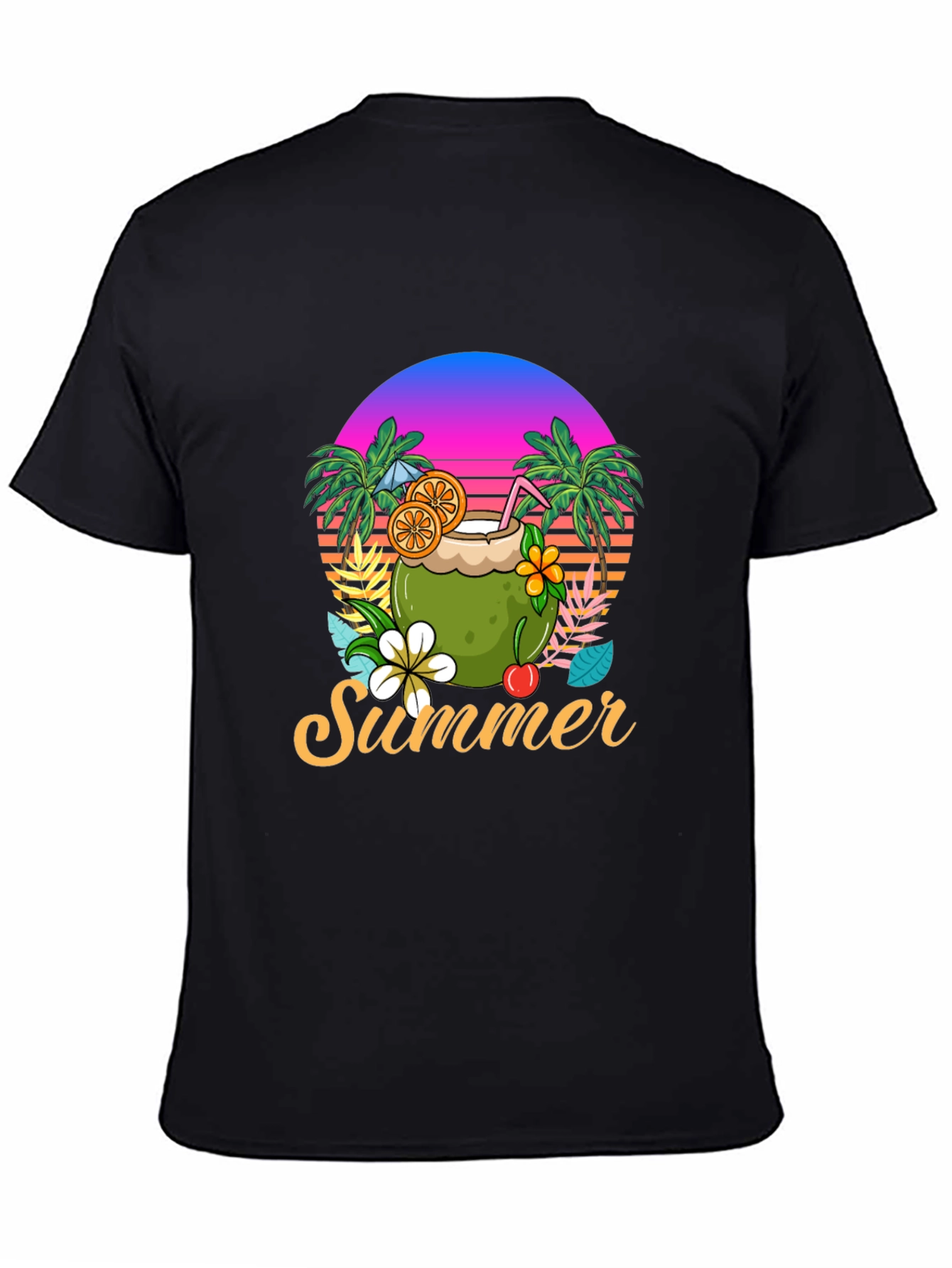 Tropical Summer Coconut Graphic Tee