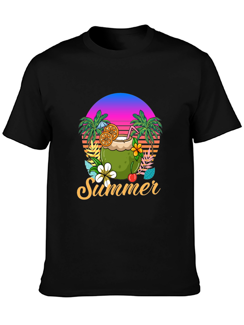 Tropical Summer Coconut Graphic Tee