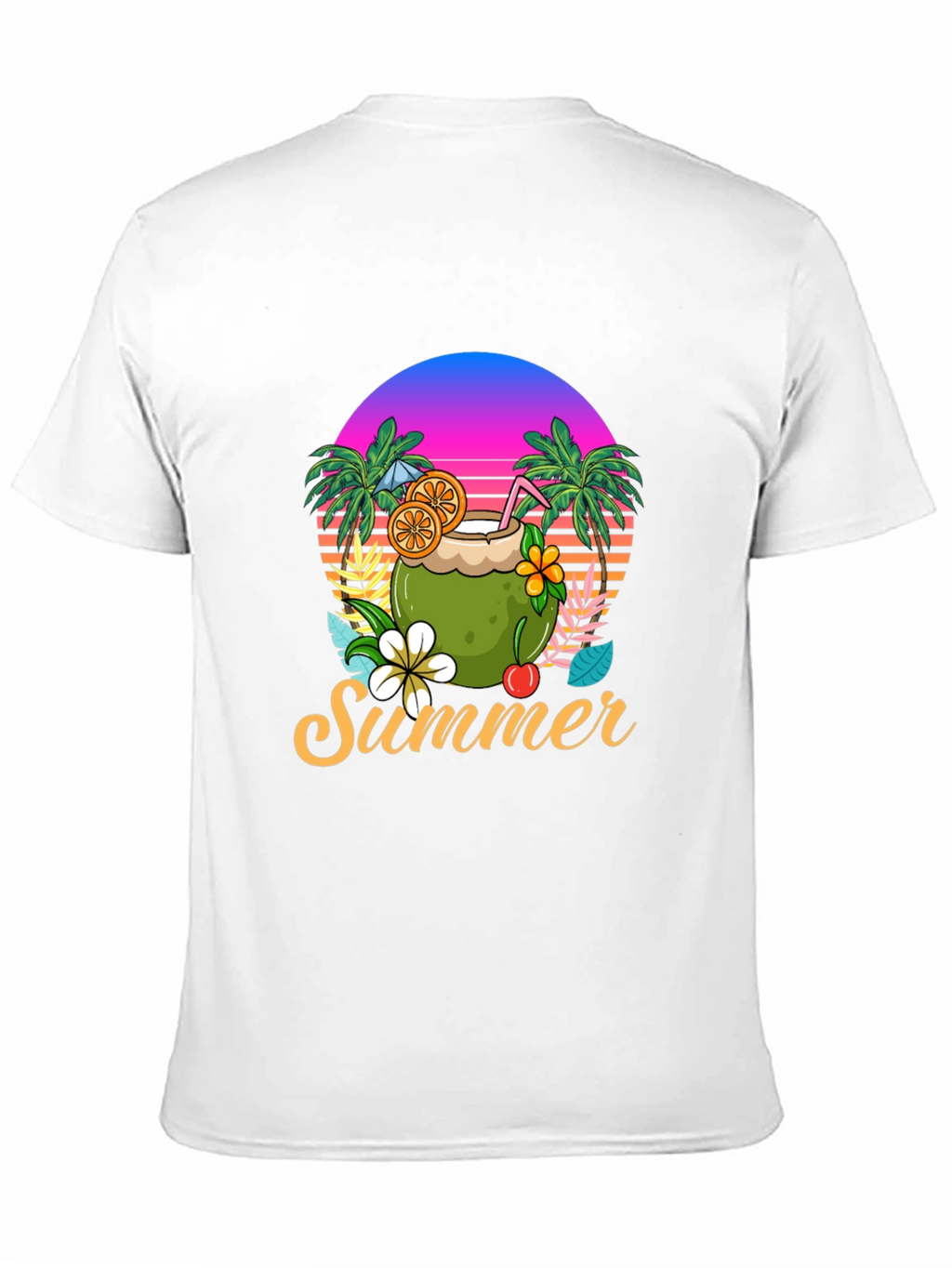 Tropical Summer Coconut Graphic Tee