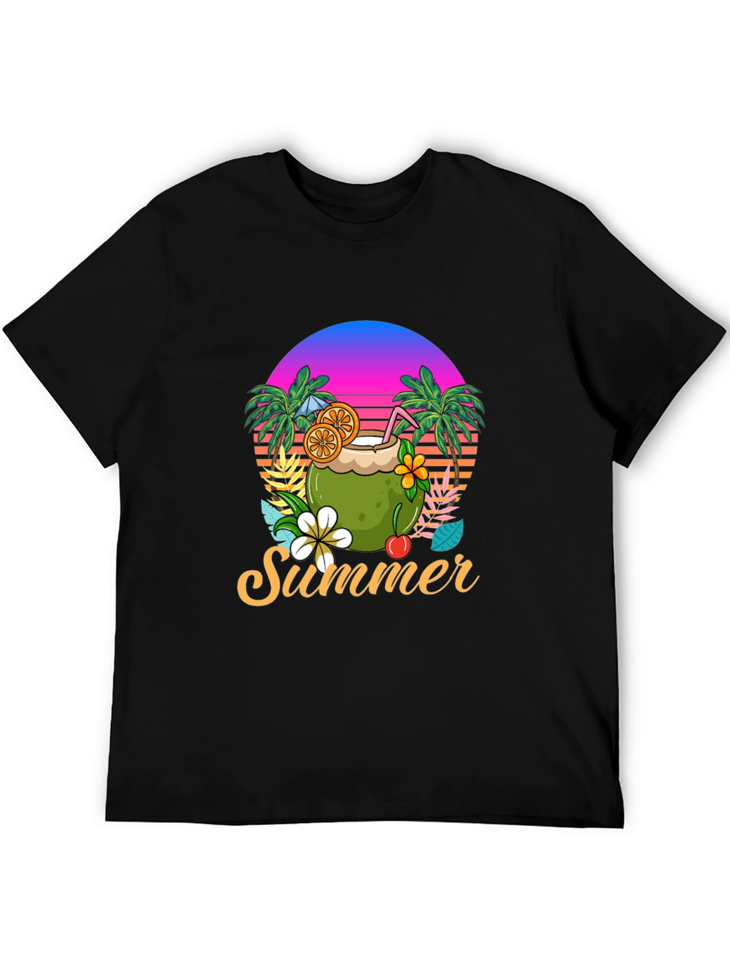 Tropical Summer Coconut Graphic Tee