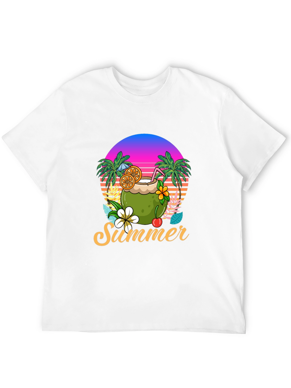 Tropical Summer Coconut Graphic Tee