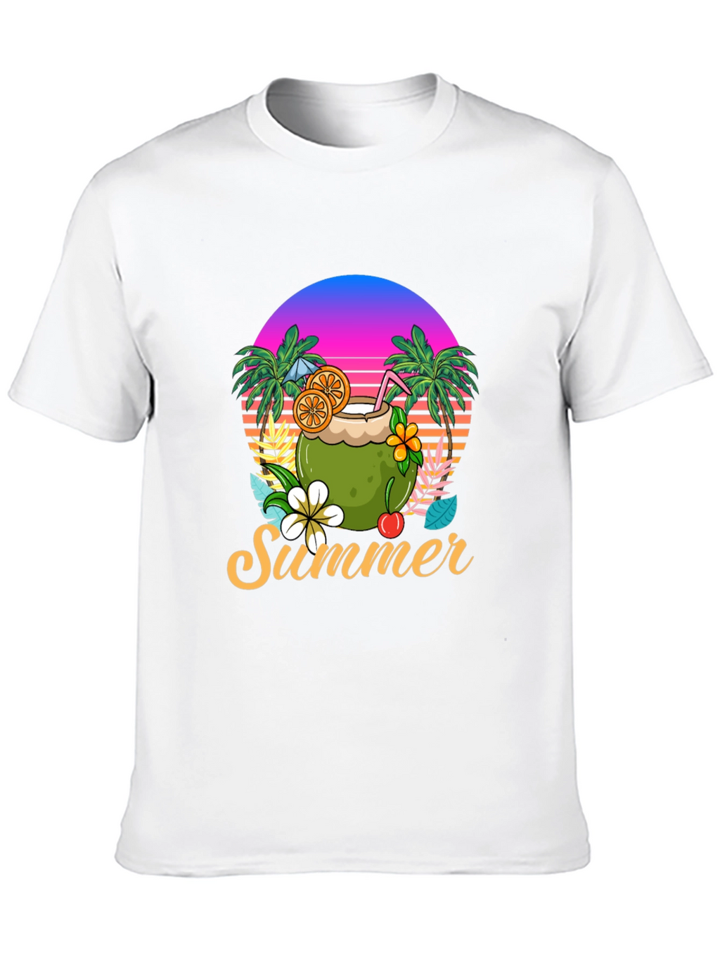 Tropical Summer Coconut Graphic Tee