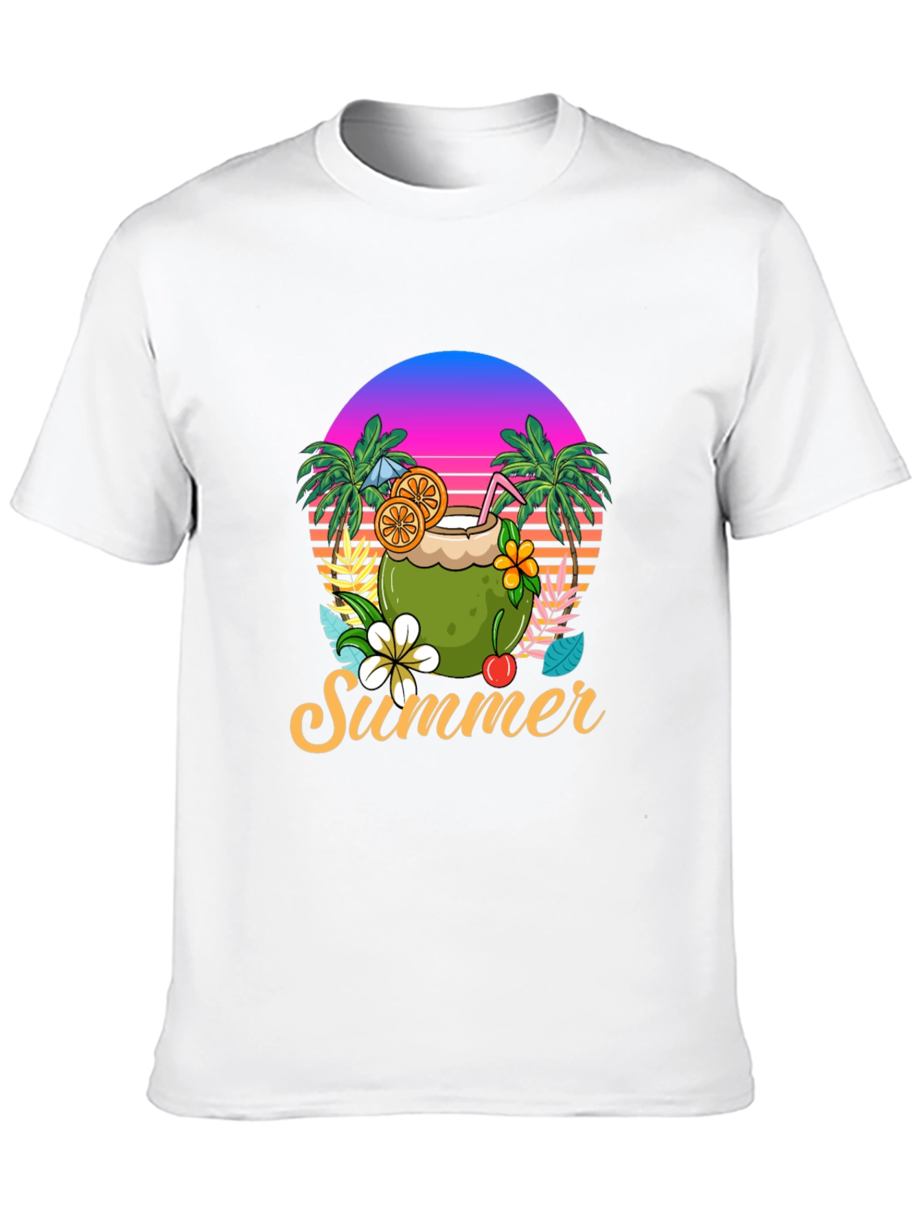 Tropical Summer Coconut Graphic Tee