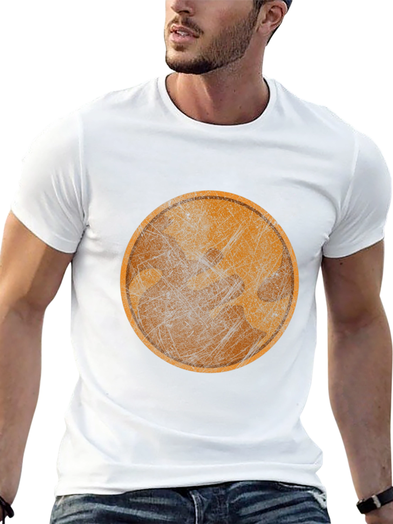Abstract Graphic Tee - Round Design Casual Style