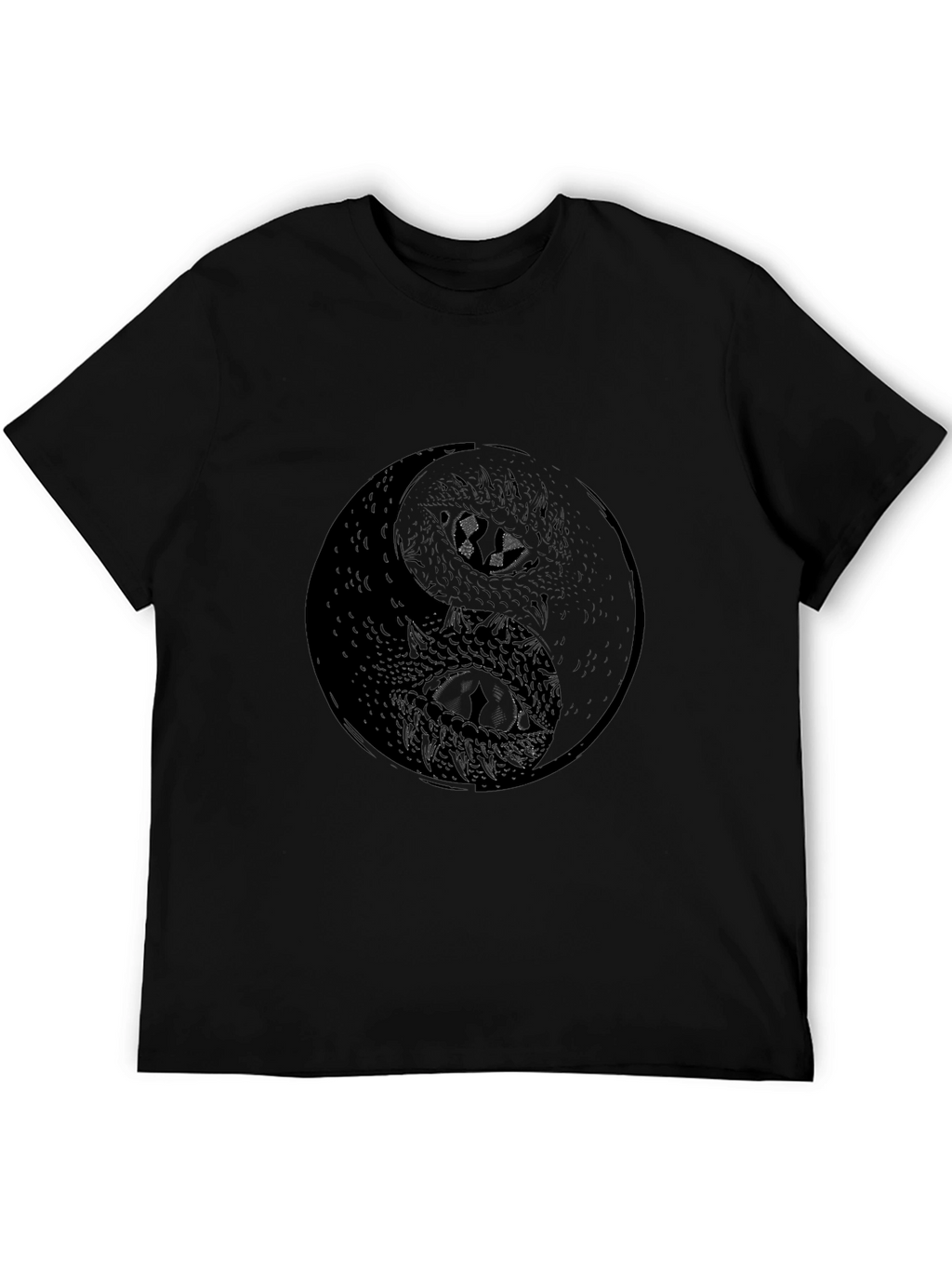 Yin Yang Dragon Graphic Tee - Black
