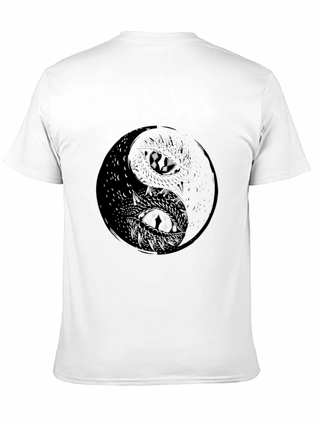 Yin Yang Dragon Graphic Tee - Black