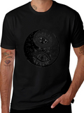 Yin Yang Dragon Graphic Tee - Black