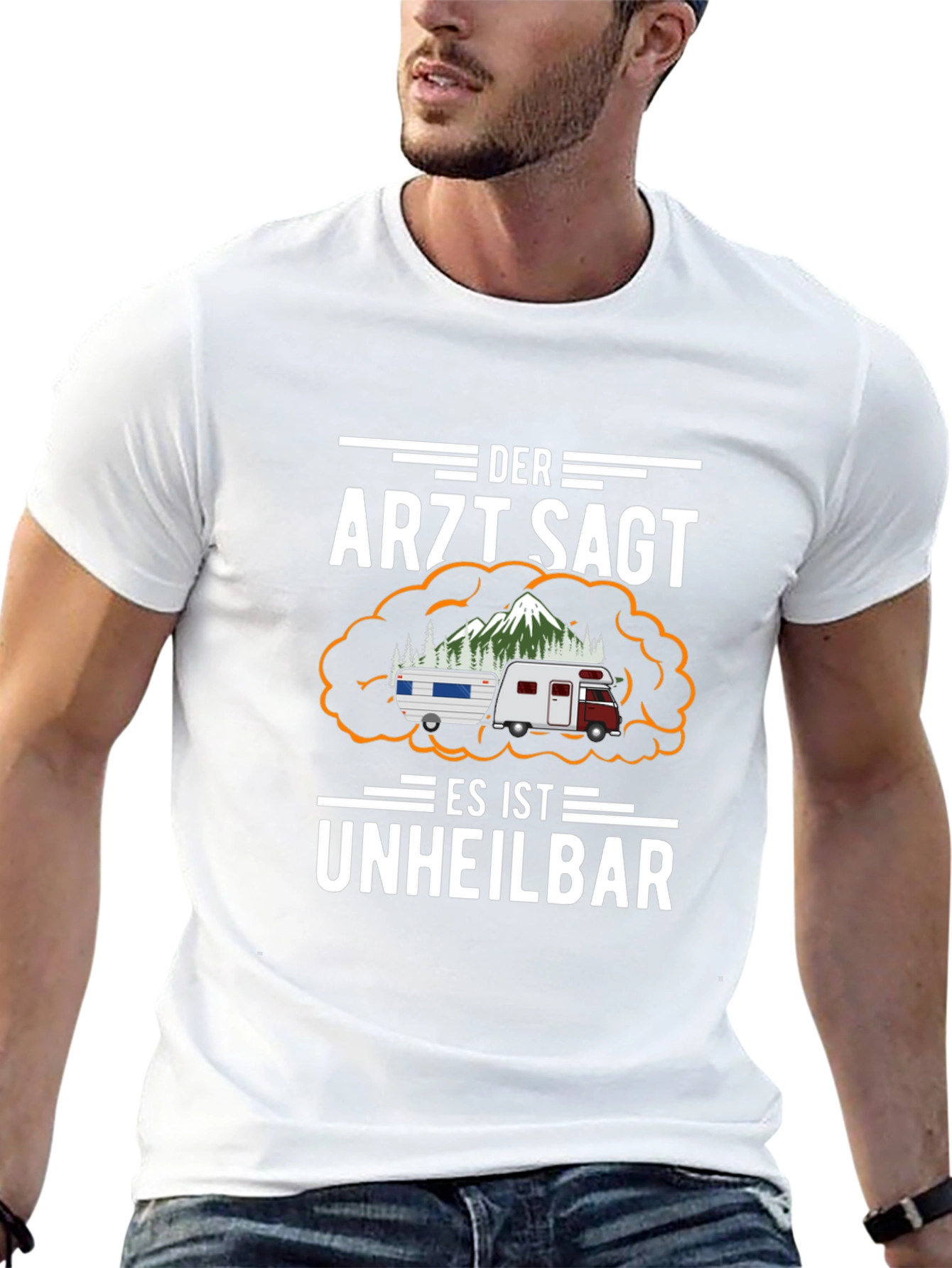 Funny Camping T-Shirt: Unheilbar Camper Tee