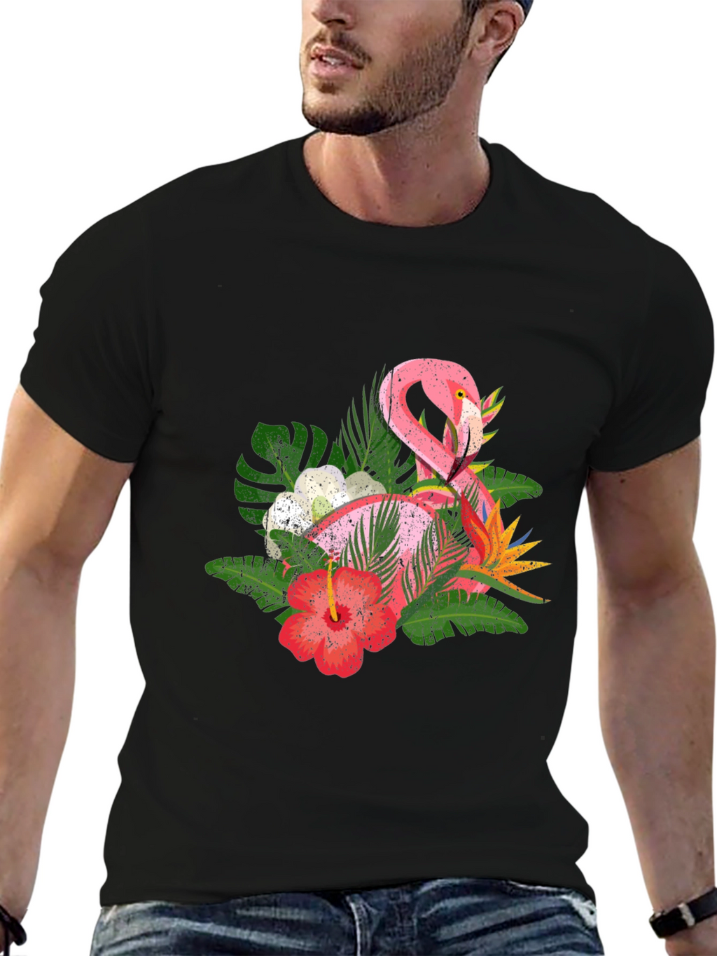 Tropical Flamingo Graphic Tee