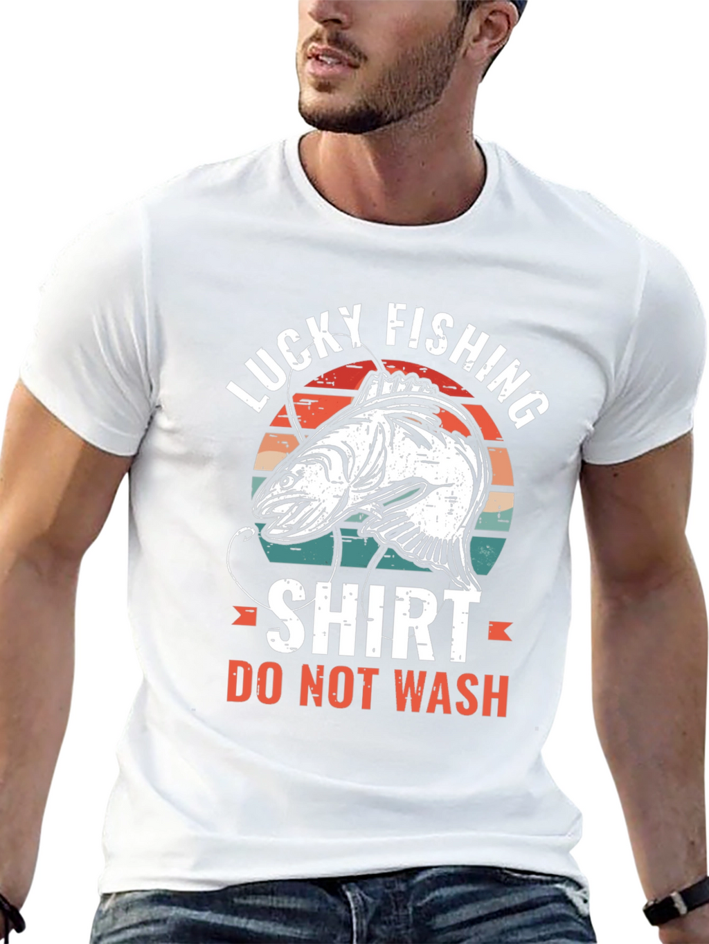 Lucky Fishing Shirt - Novelty Graphic Tee