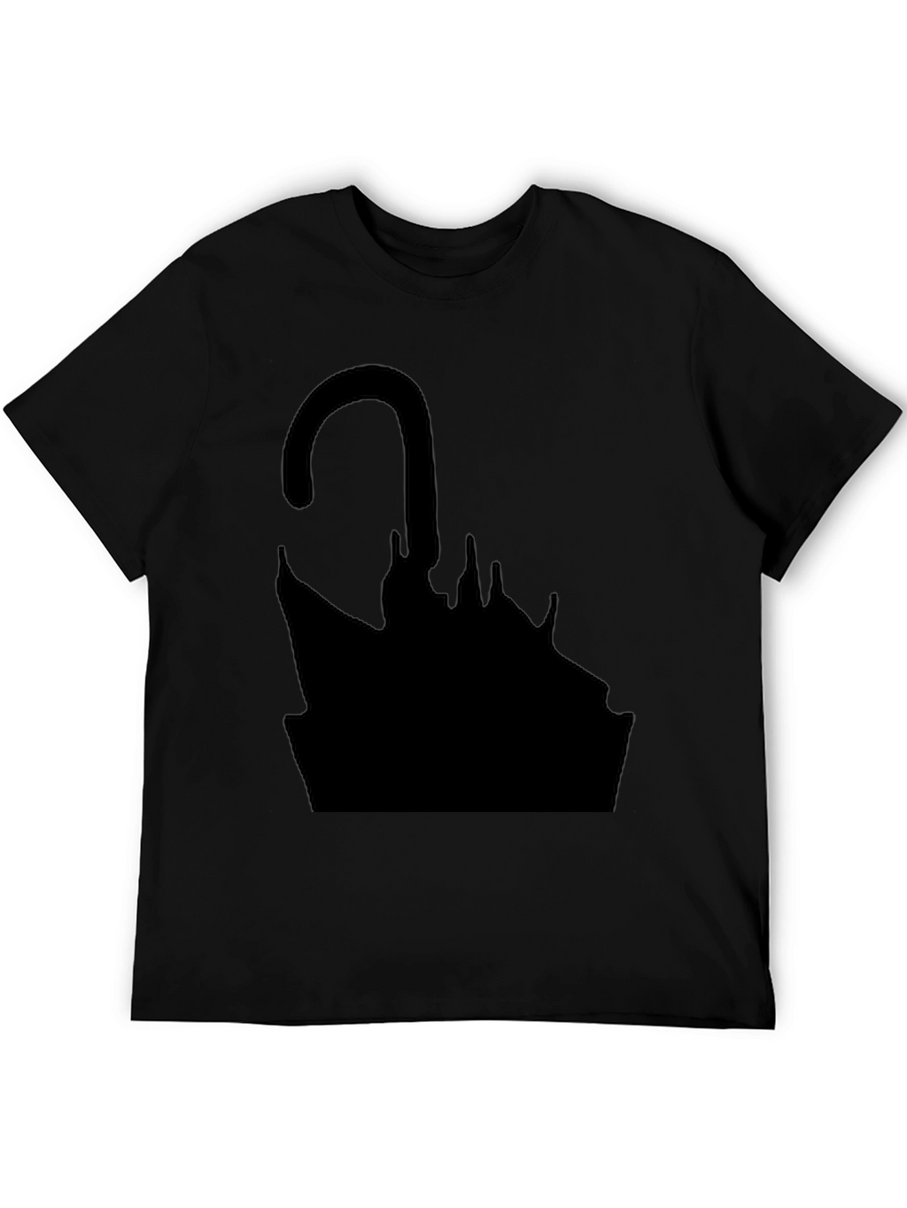 Abstract Umbrella Graphic Black T-Shirt