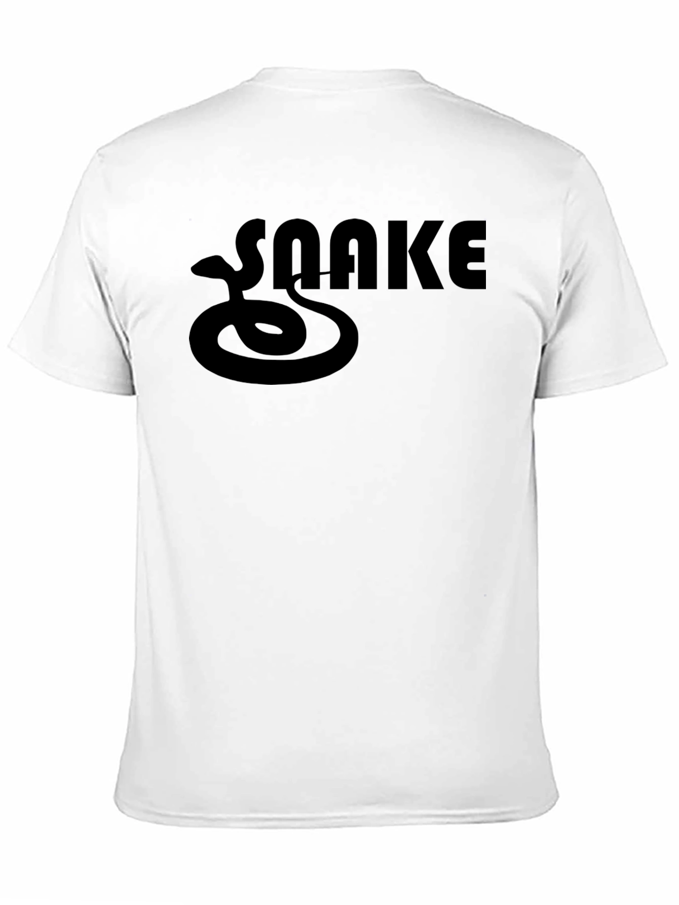 Mens Black Snake Graphic T-Shirt