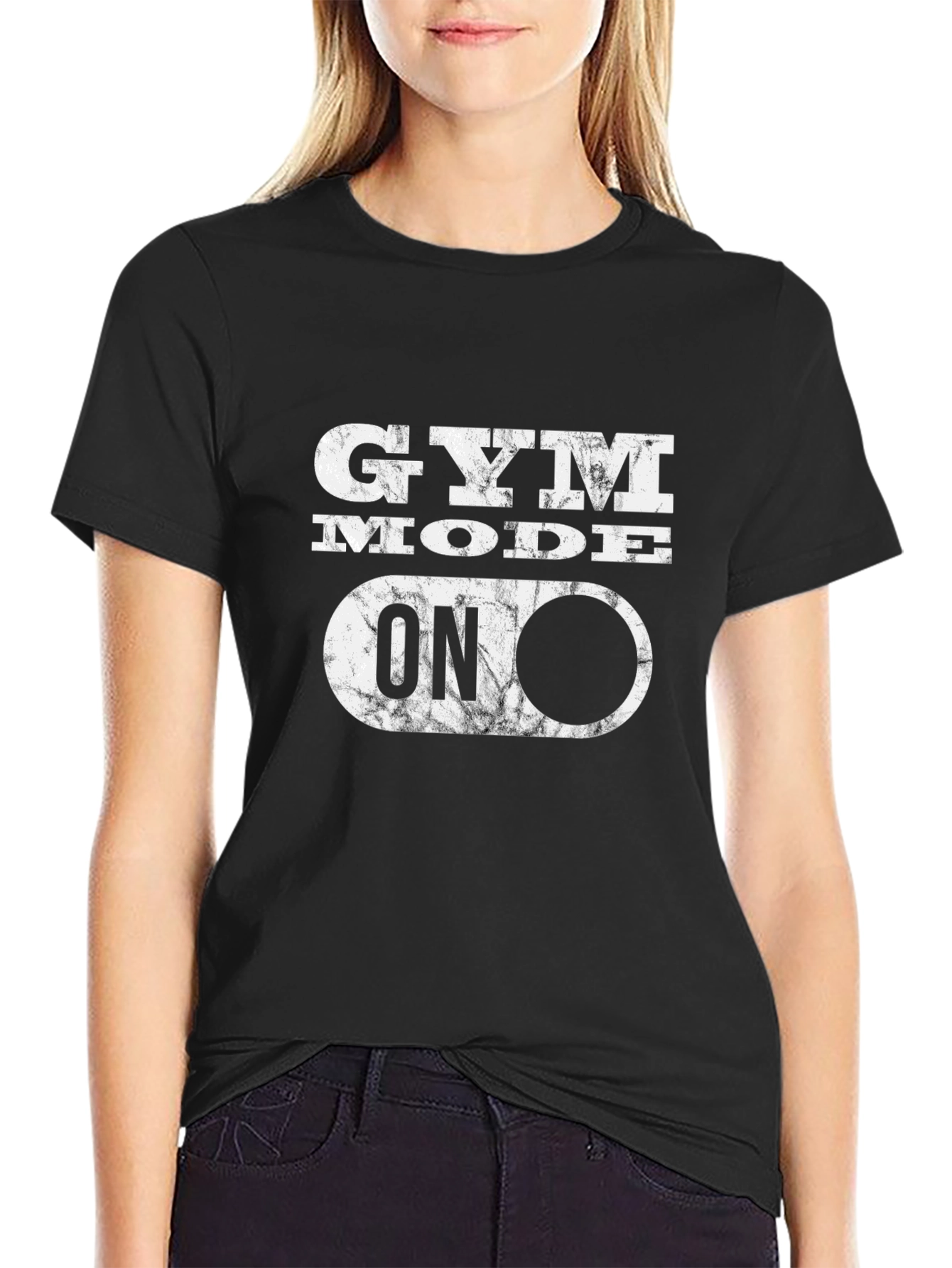 Gym Mode On Black Graphic Tee