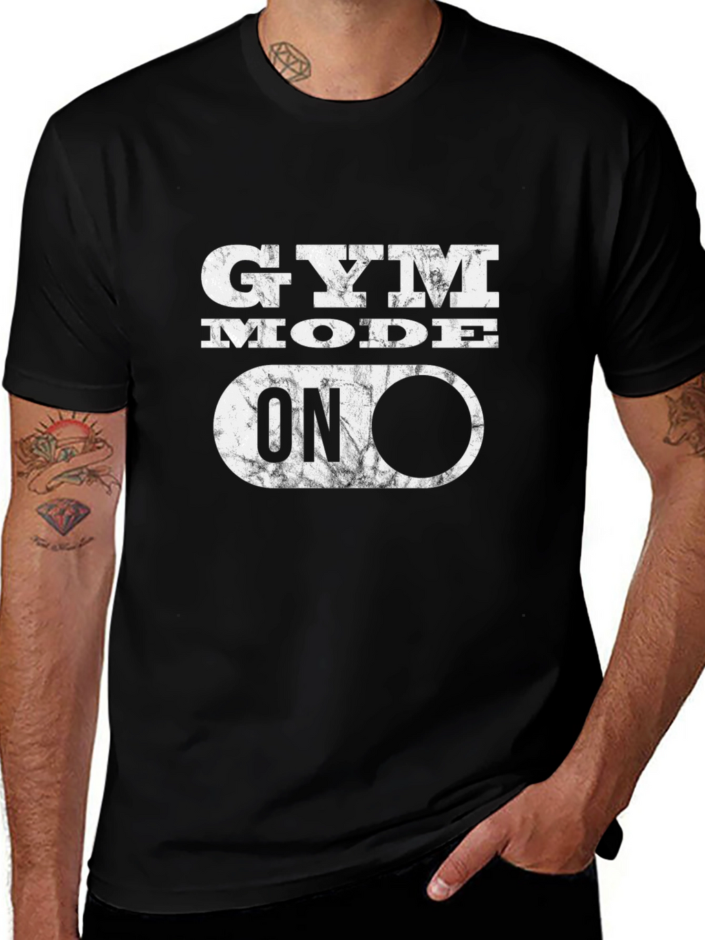 Gym Mode On Black Graphic Tee