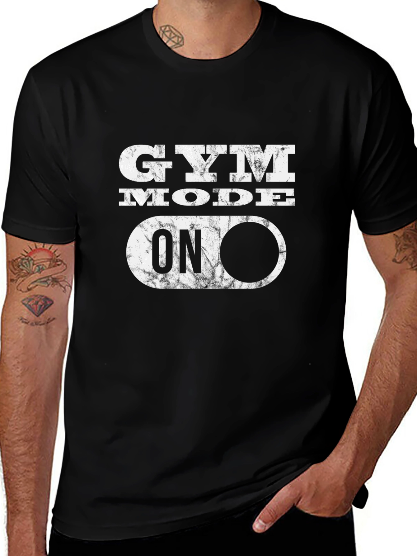 Gym Mode On Black Graphic Tee
