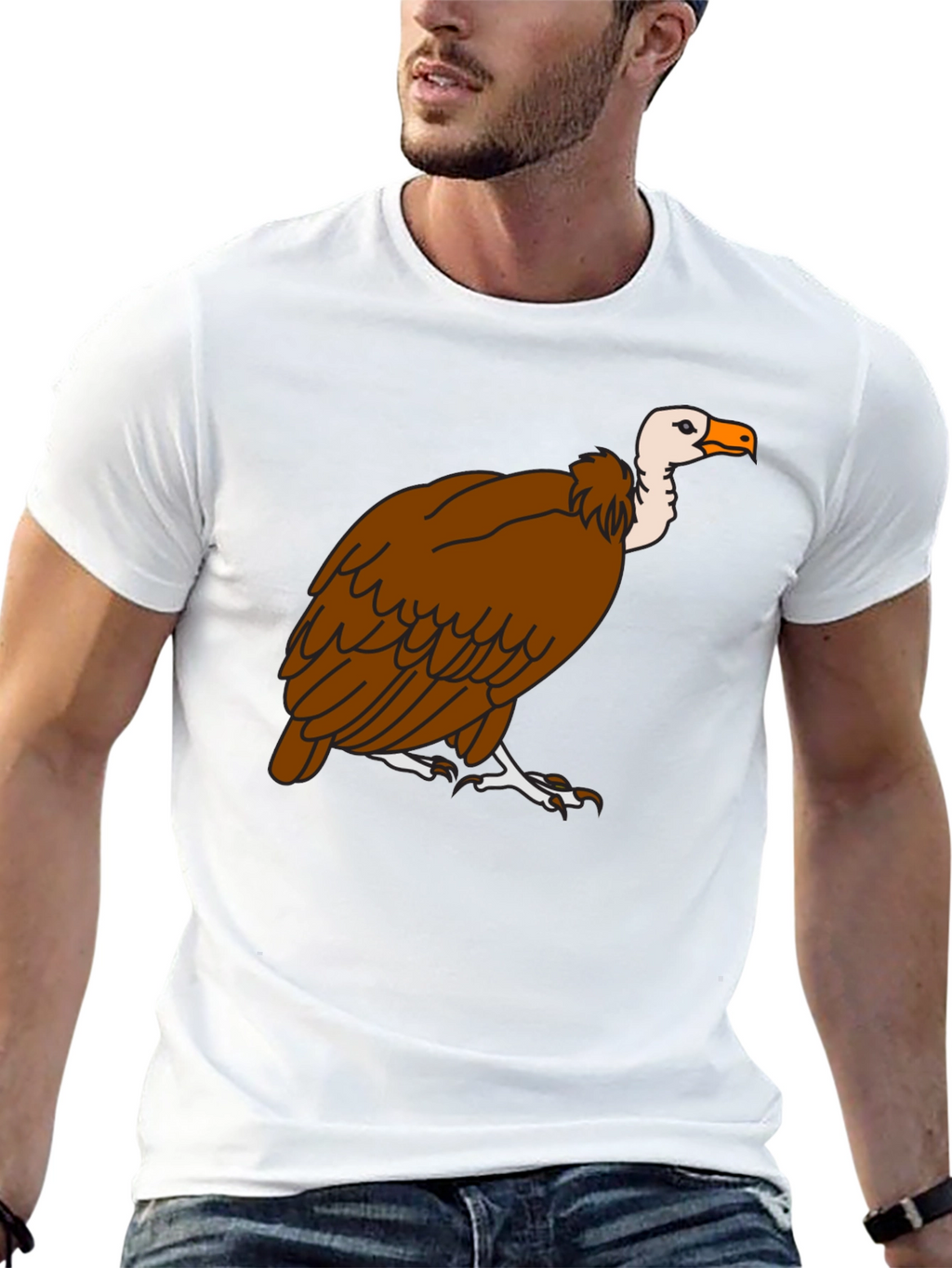 Vulture Graphic Tee - Black Cotton T-Shirt