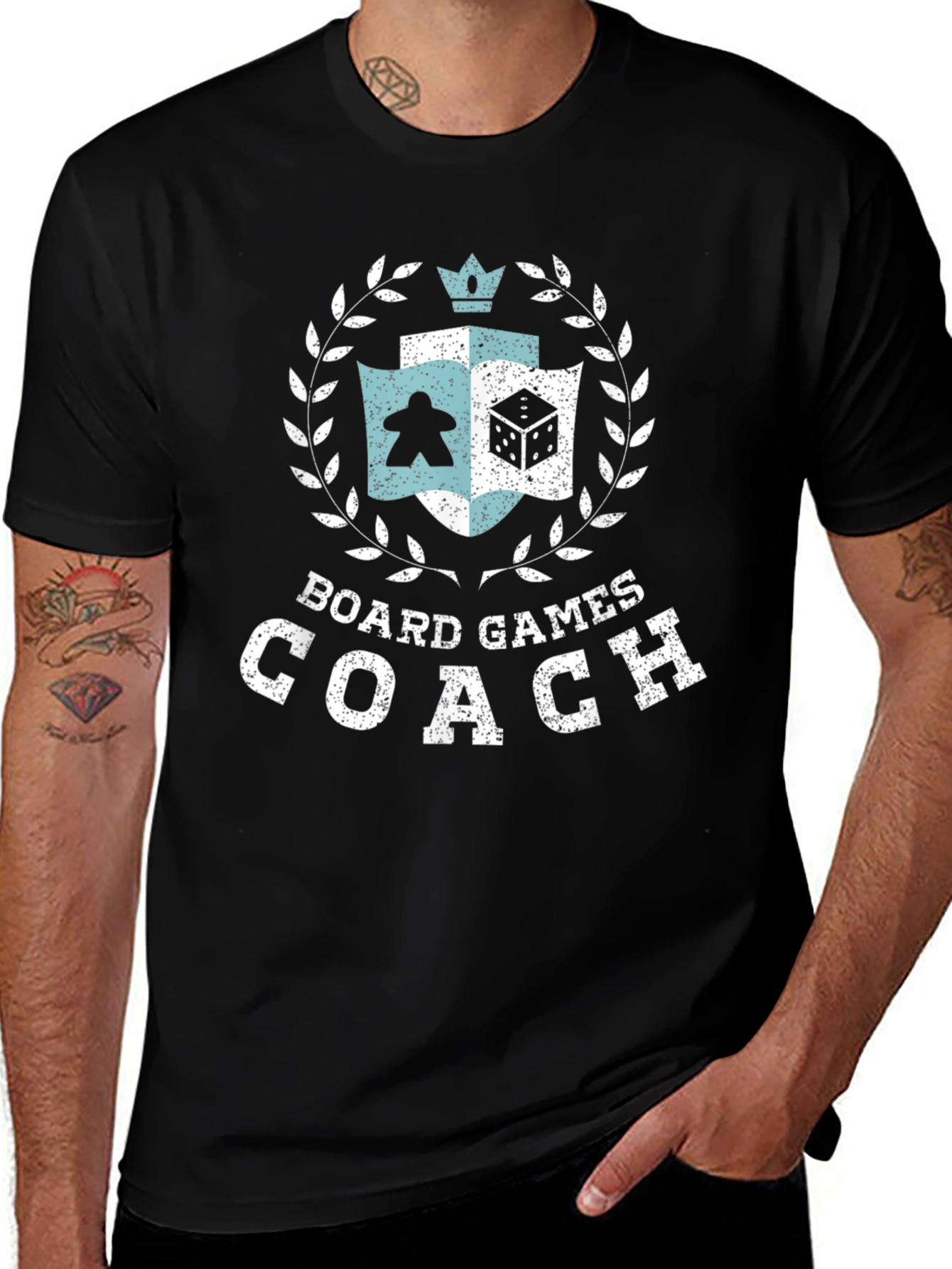 Board Games Coach T-Shirt - Graphic Tee for Gamers