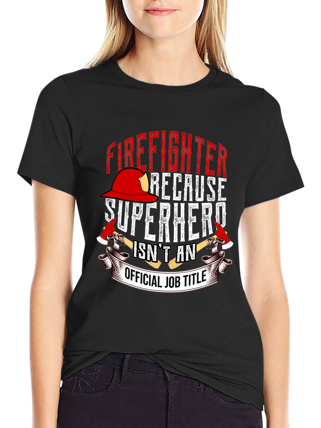 Firefighter Superhero Graphic T-Shirt