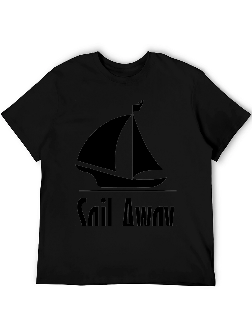 Sail Away Graphic Tee - Mens Black T-Shirt
