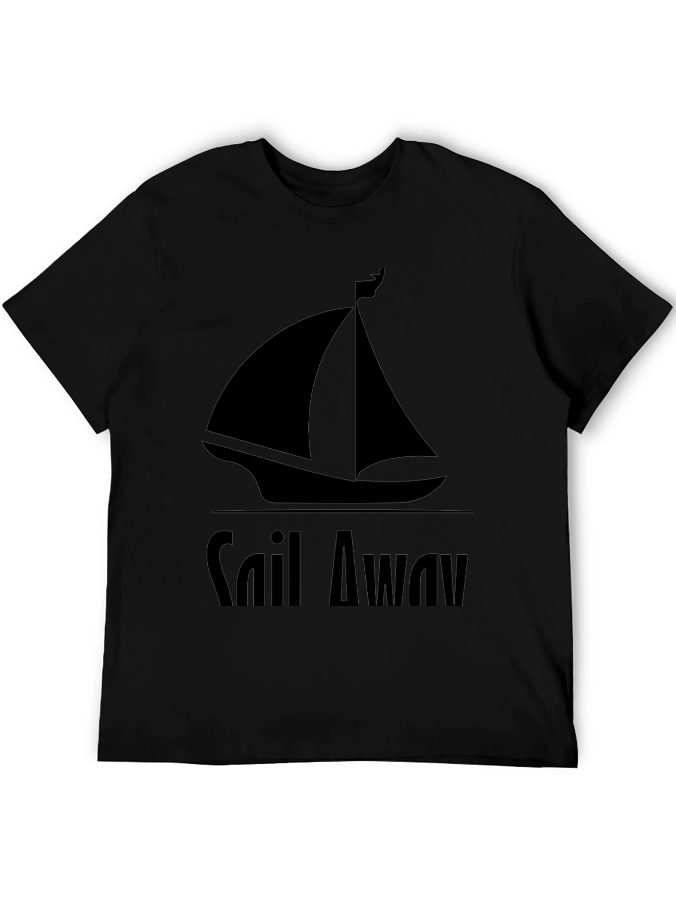 Sail Away Graphic Tee - Mens Black T-Shirt
