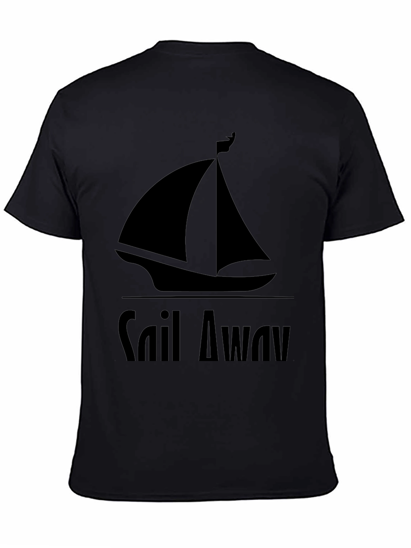 Sail Away Graphic Tee - Mens Black T-Shirt