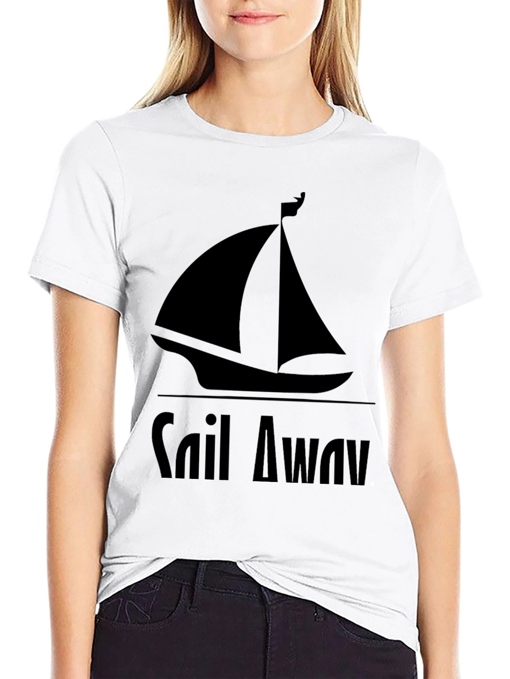 Sail Away Graphic Tee - Mens Black T-Shirt