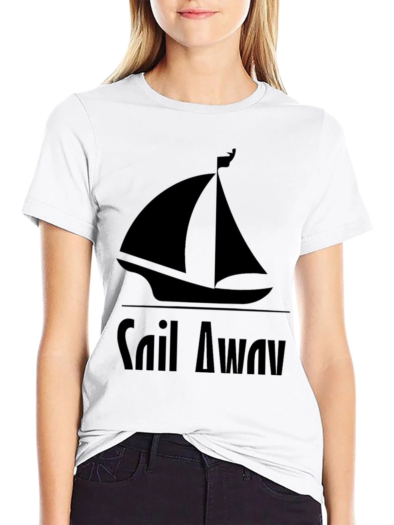 Sail Away Graphic Tee - Mens Black T-Shirt