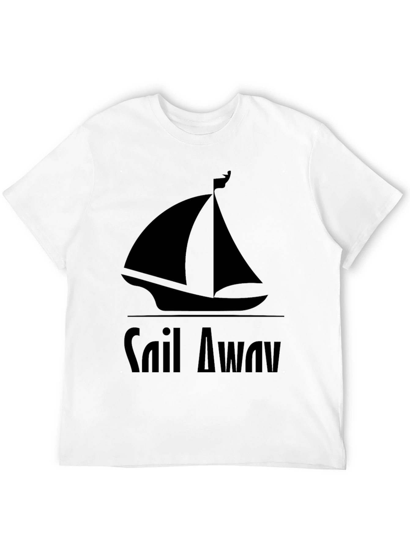 Sail Away Graphic Tee - Mens Black T-Shirt