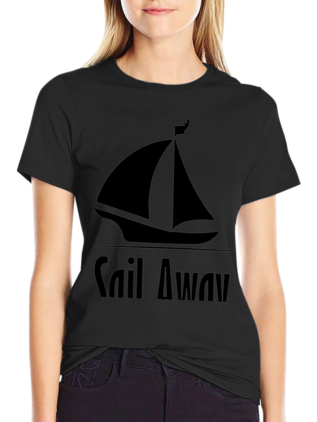 Sail Away Graphic Tee - Mens Black T-Shirt