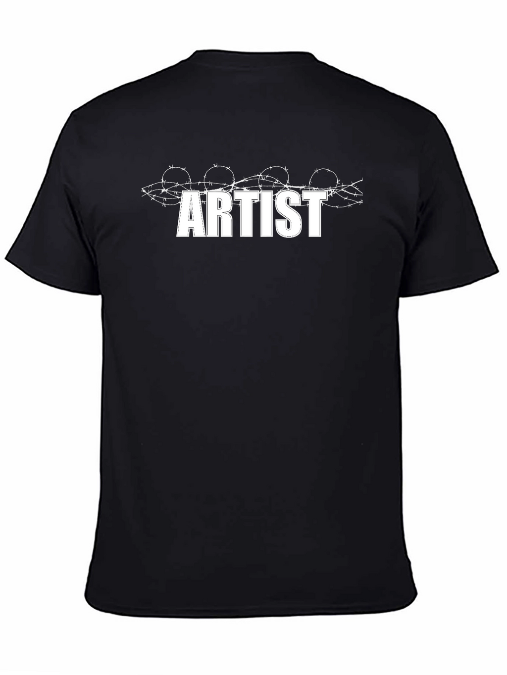 Artist Barbed Wire Graphic Tee - Mens Black T-Shirt