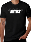 Artist Barbed Wire Graphic Tee - Mens Black T-Shirt
