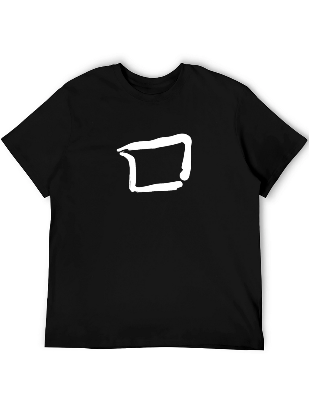 Minimalist Graphic Tee - Black Cotton Blend