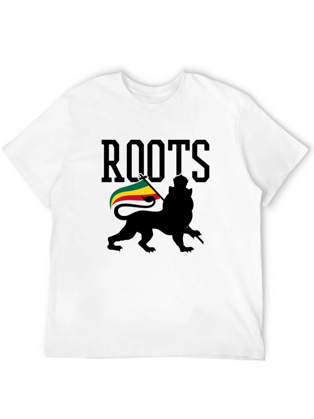 Roots Lion Black T-Shirt Reggae Rasta