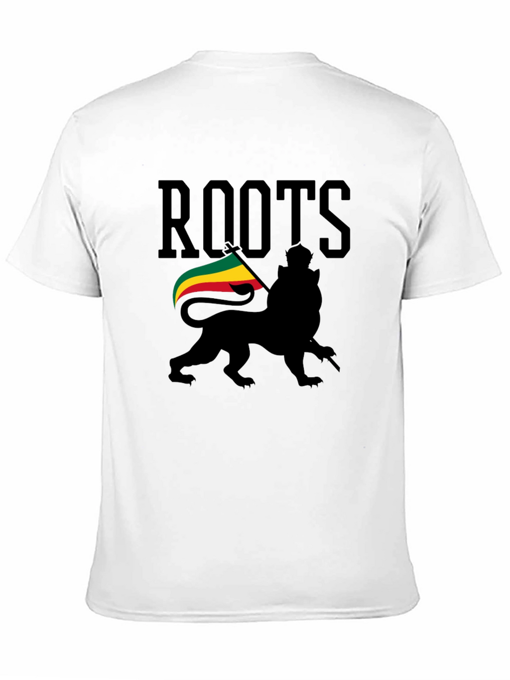 Roots Lion Black T-Shirt Reggae Rasta