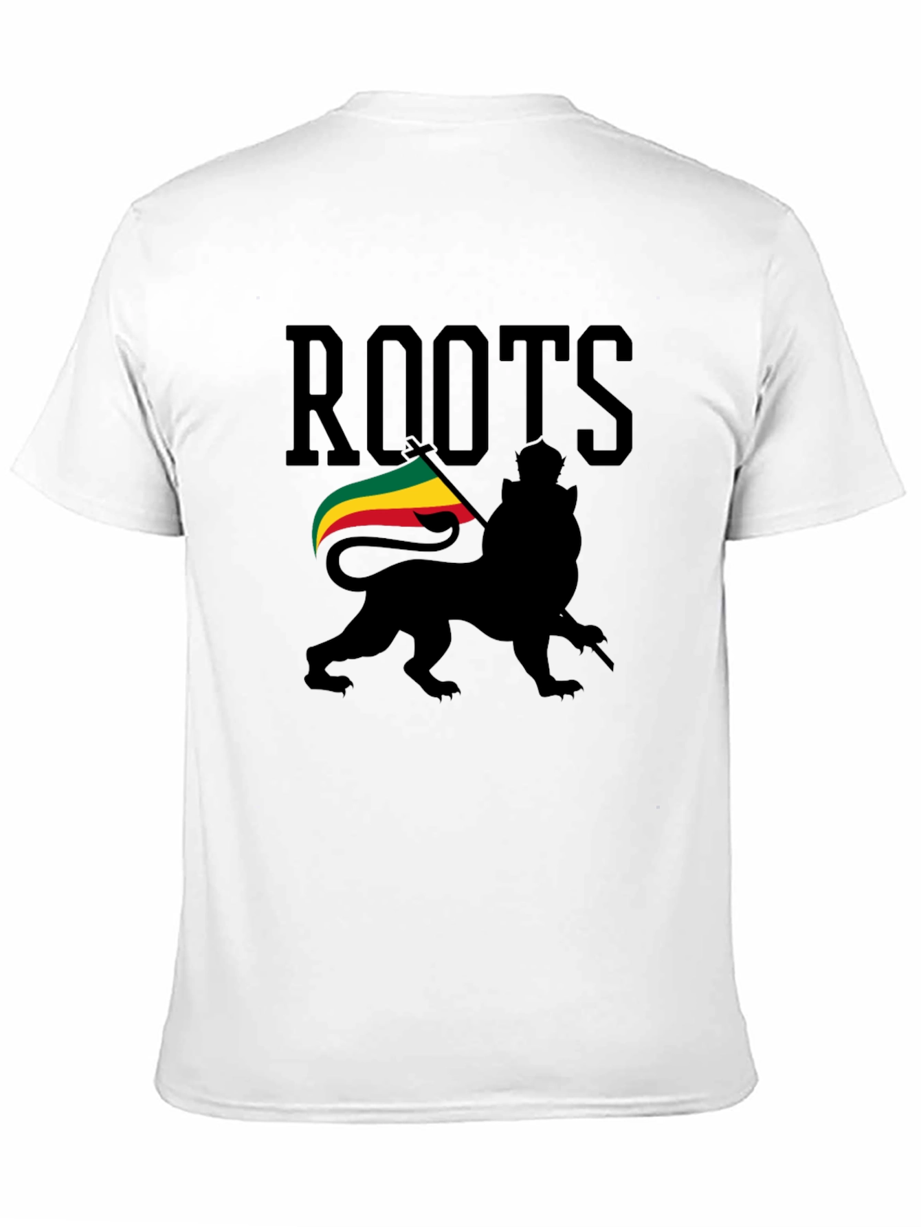 Roots Lion Black T-Shirt Reggae Rasta