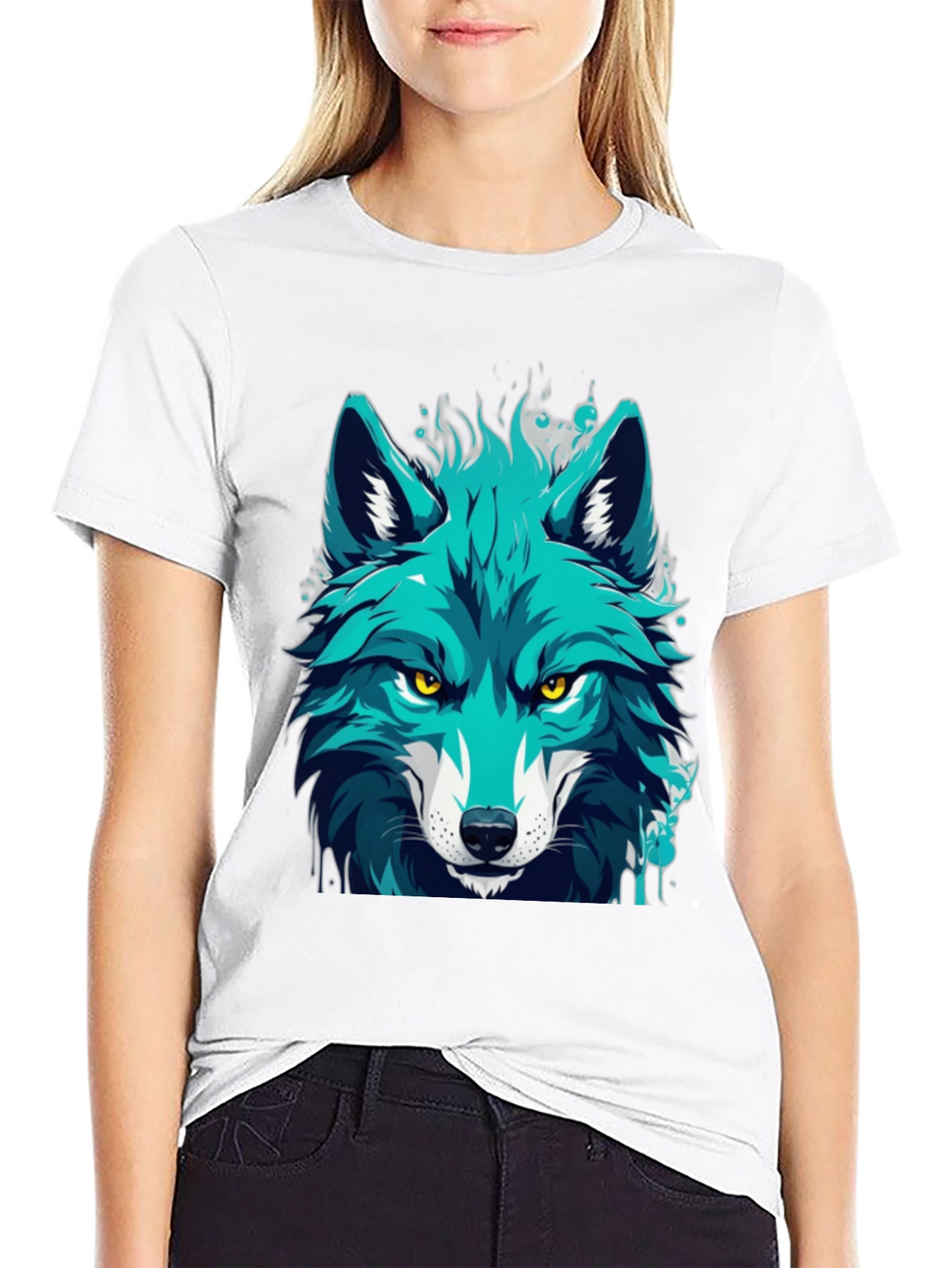 Cool Blue Wolf Graphic Tee